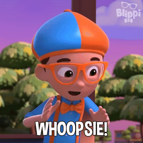 Whoopsie Blippi GIF