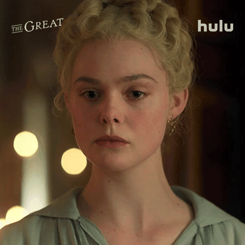 Wide-eyed Catherine GIF