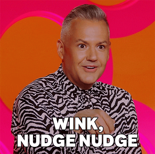 Wink Nudge Nudge Ross Mathews GIF