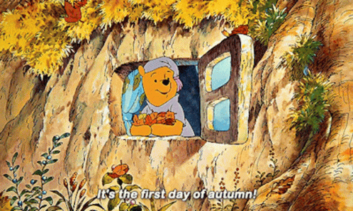 Winnie The Pooh Its The First Day Of Autumn GIF