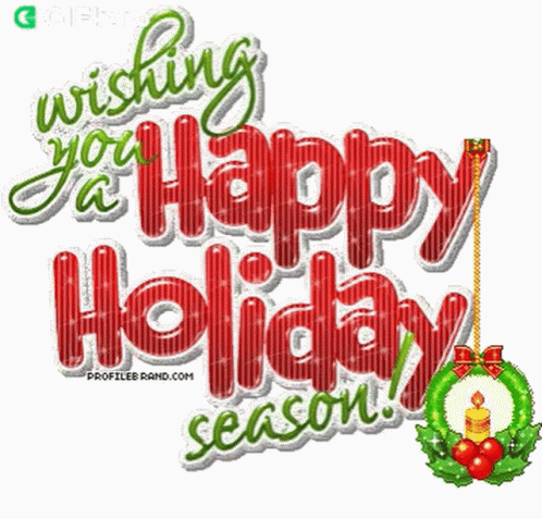 Wishing You A Happy Holiday Season Gifkaro GIF