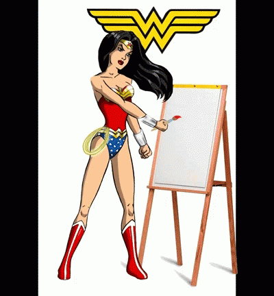 Wonder Woman Painting GIF