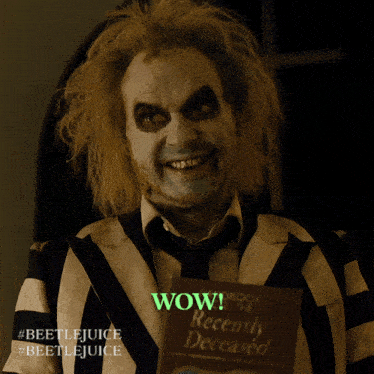 Wow Awkward Beetlejuice GIF