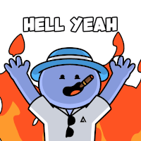Yes Excited Sticker