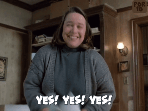 Yes Yes Yes Katy Bates GIF
