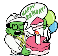 Ymaz Happy Birthday Sticker