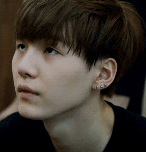 Yoongi Looking Up Yoongi Glowy Eyes GIF