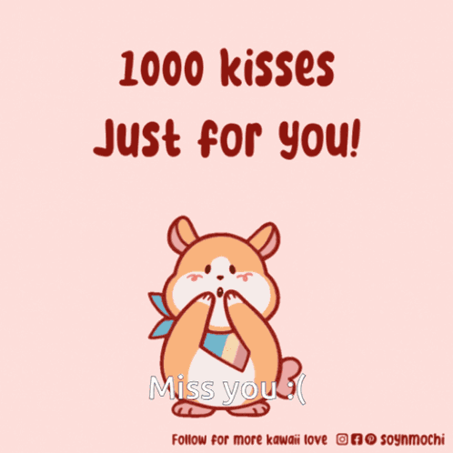 1000 Kisses Just For You Lots Of Kisses GIF
