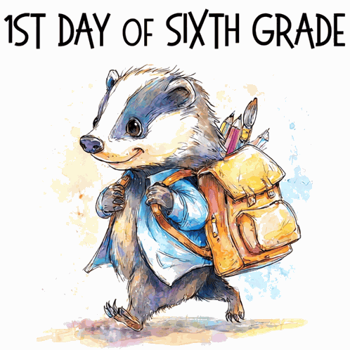 1st Day Of Sixth Grade First Day Of School GIF