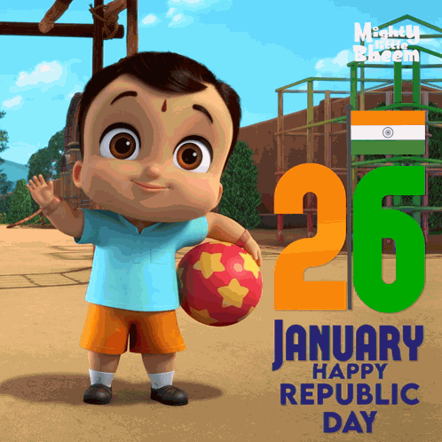 26 January Happy Republic Day Bheem GIF