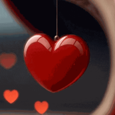 3d Red Heart Spin Love GIF