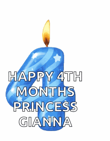 4th Birthday 4th Birthday Candle GIF