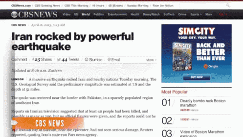 A 7.8 Magnitude Earthquake Struck. GIF