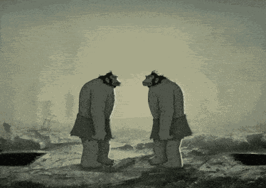 A Brief Disagreement Cavemen GIF