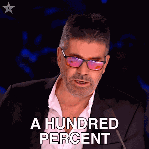 A Hundred Percent Yes Simon Cowell GIF