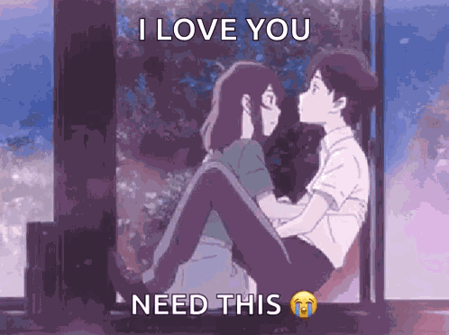 A Whisker Away Hug GIF