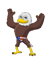 Abe Bald Eagle Sticker