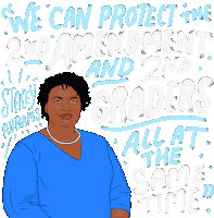 Abrams For Governor Gun Laws Sticker