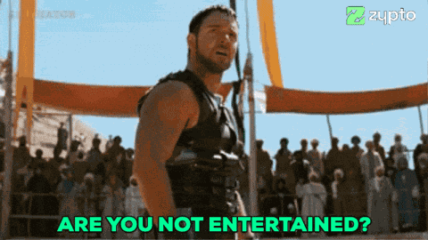 Action Movie Are You Not Entertained GIF