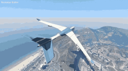 Airplane Flying Through Air GIF
