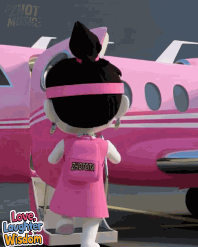 Airplane Pink Airplane GIF