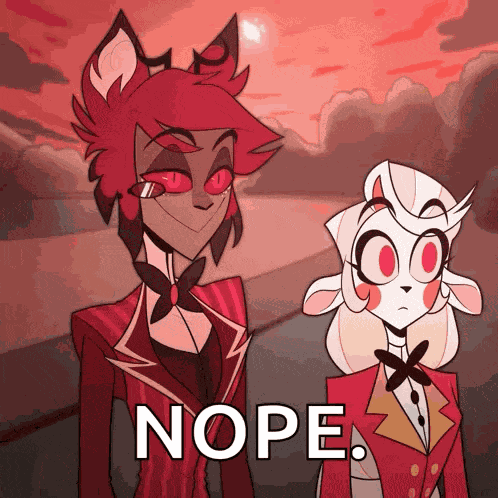 Alastor Hazbin Hotel Nope GIF