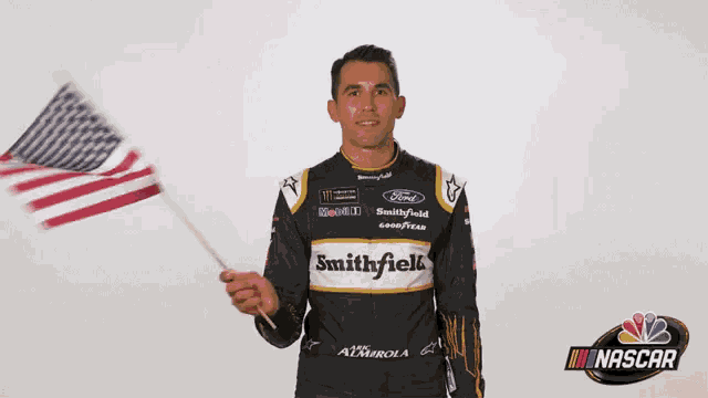 Almirola Waving Flag GIF