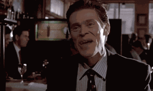 American Psycho Willem Dafoe GIF