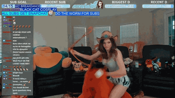 Amouranth Riding GIF