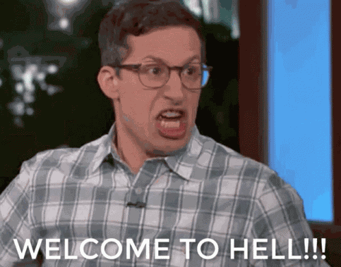 Andy Samberg Welcome To Hell GIF