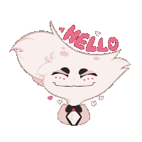 Angel Dust Hello Hearts Angel Dust Hazbin Hotel Sticker