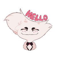 Angel Dust Hello No Hearts Angel Hazbin Hotel Sticker