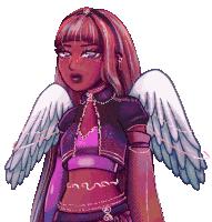 Angel Girl Glitter Sticker Sticker