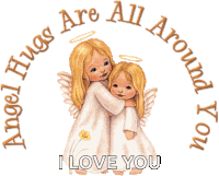 Angels Angel Hugs Are All Around You Sticker