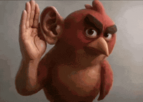 Angry Bird Bird Listening GIF