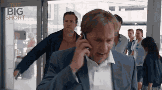 Angry Phone Call Mark Baum GIF