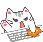 Angry Typing Miss Neko2 Sticker