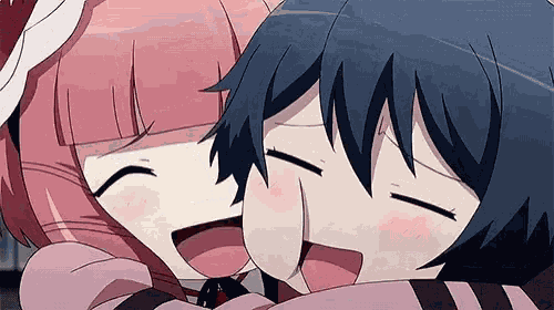 Anime Cuddle GIF