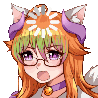 Anime Demon Girl Vtuber Schoolgirl Sticker