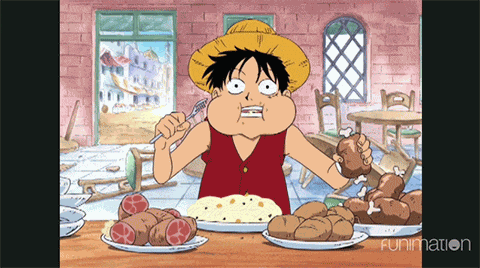 Anime Eating One Piece GIF
