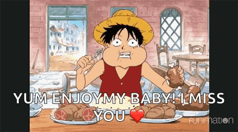 Anime Eating One Piece GIF
