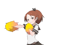 Anime Girl Cheerleader Sticker