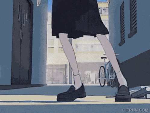 Anime Girl Dancing With Cat GIF