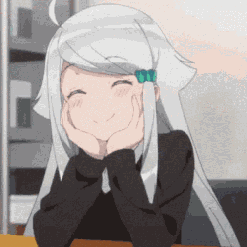 Anime Girl Light Blue Hair Anime GIF