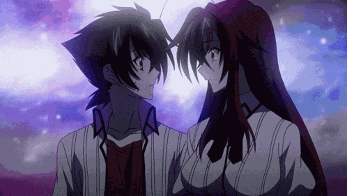 Anime Kiss High School Dxd GIF