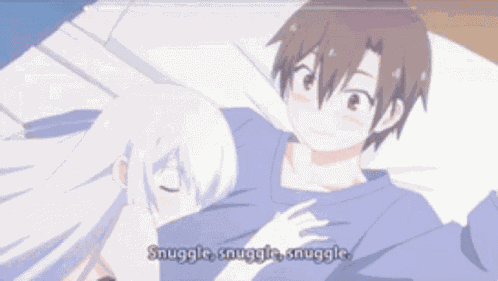 Anime Snuggle GIF