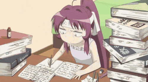 Anime Studying GIF