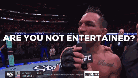 Are You Not Entertained Ufc GIF