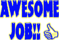 Awesome Awesome Job Sticker