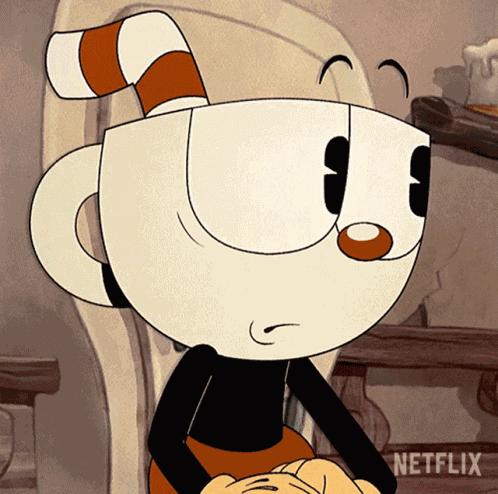 Awkward Laugh Cuphead GIF